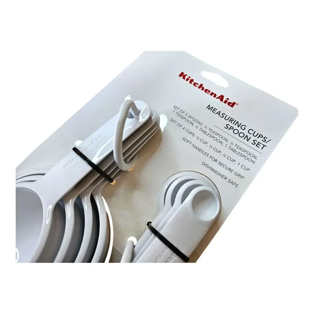 NEW KitchenAid Universal Measuring Cups & Spoons (9 Pieces) in White